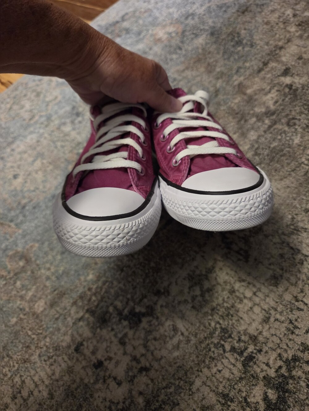 Converse All Star Low Slip-On Sneakers Magenta Pink Satin Women’s 9.5 - Picture 6 of 8